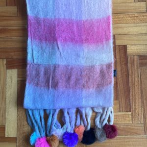 Bufandas Nube multicolor con pompones